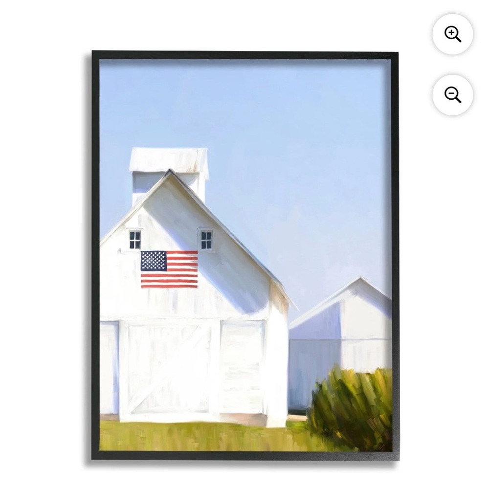 Amy Hall Farm Flag Framed Art